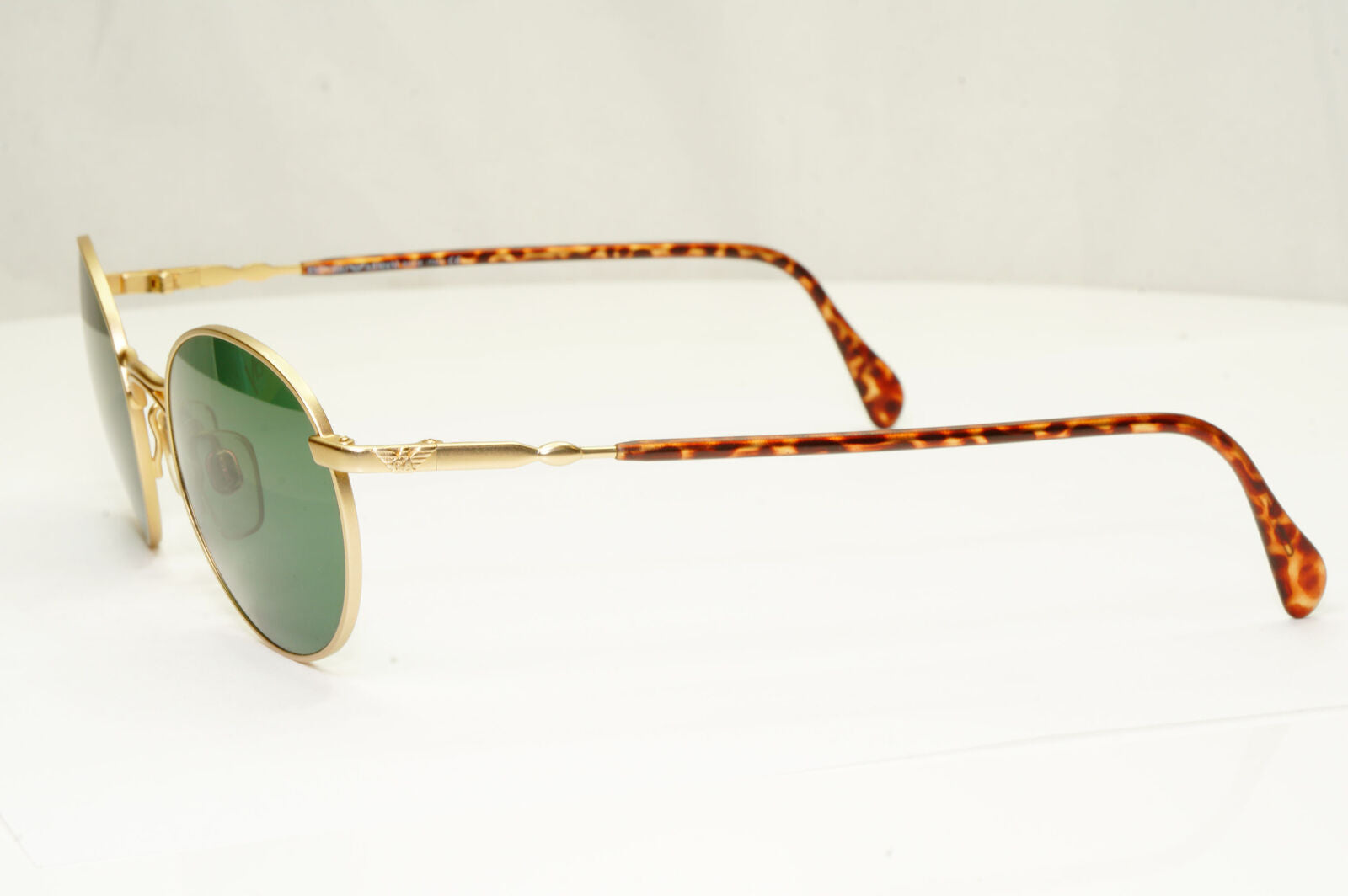 Emporio Armani 1997 Vintage Sunglasses Mens Womens Round Gold Green 059-S 904