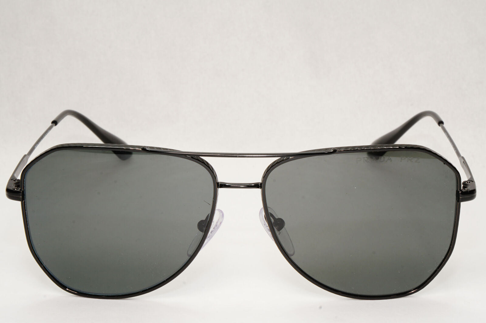 Prada Sunglasses Glass Lens Black Metal Pilot  PR63XS SPR 63X 1AB-08G 58mm