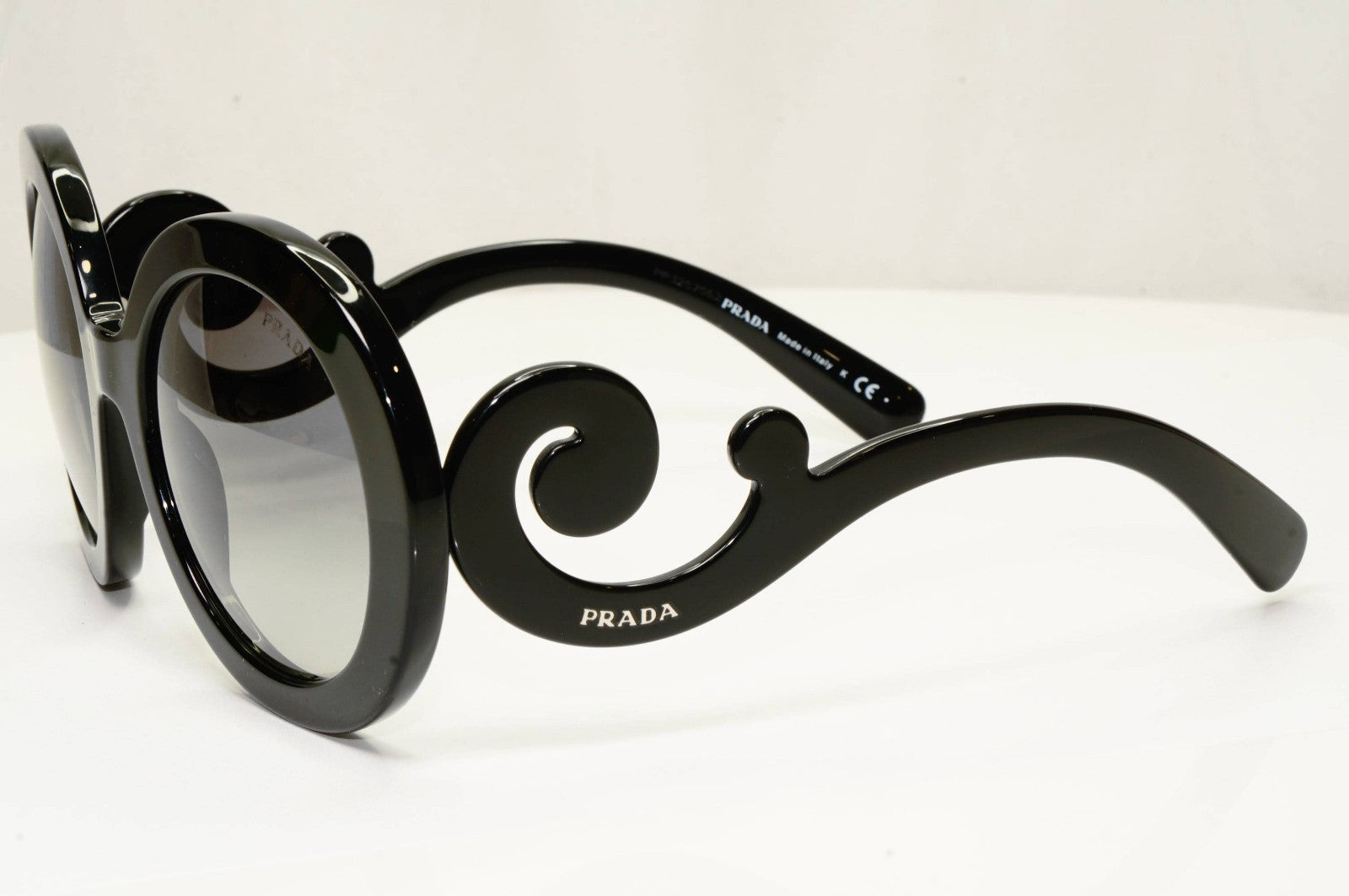 Prada Sunglasses Swirl Baroque 2016 Round Black PR27NS SPR 27N 1AB-3M1 55mm
