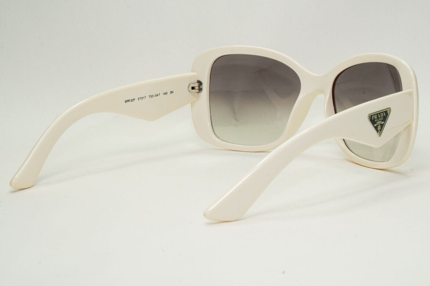 Prada Sunglasses 2013 White Triangle Logo Square Grey PR32PS SPR 32P 7S3-0A7