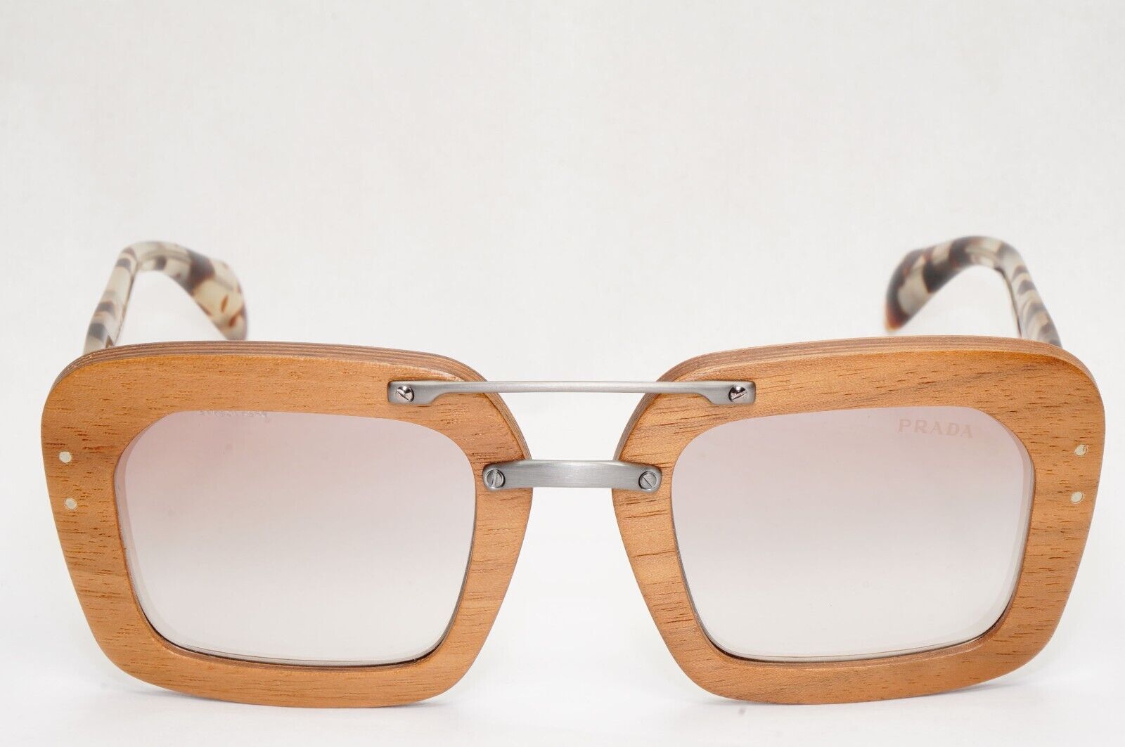 Prada Sunglasses Wood Square 2015 Brown Tortoise PR30RS SPR 30R IAM-4O0 051223