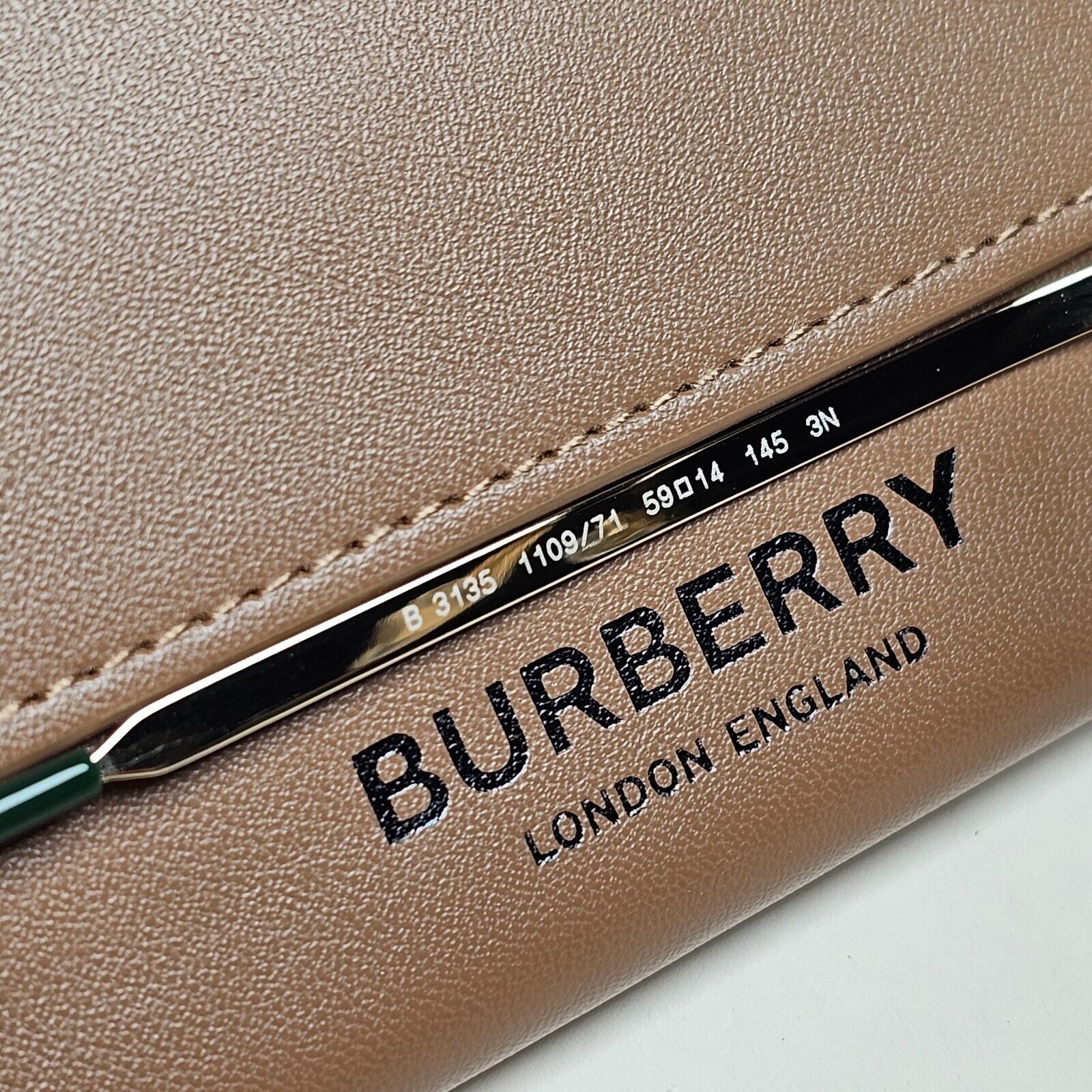 Burberry Sunglasses Scott Light Gold Green Metal Pilot BE 3135 1109/71 59mm