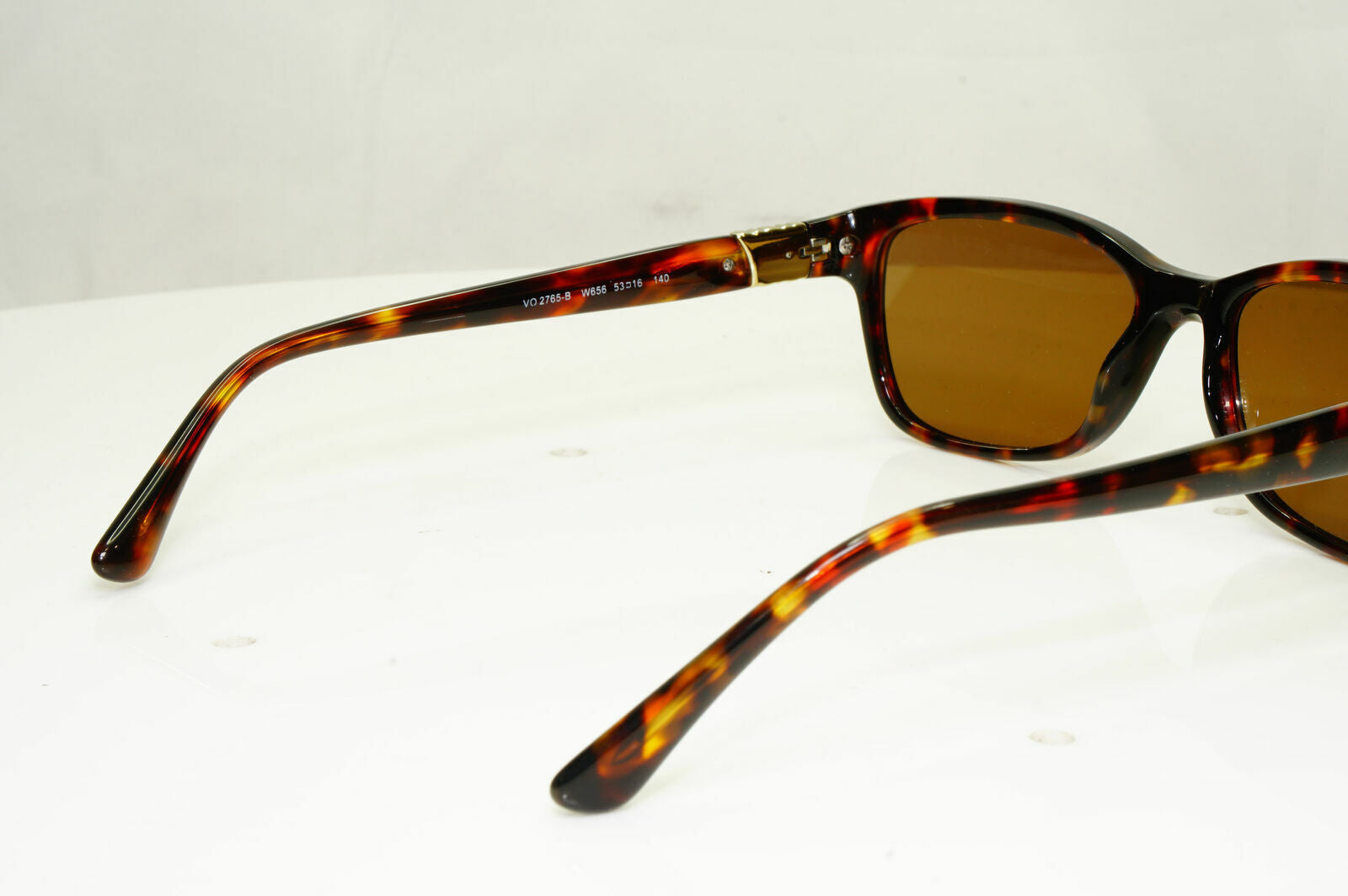 Vogue Tortoiseshell Brown Sunglasses Crystal Gold Rectangle 2765 W656 33498