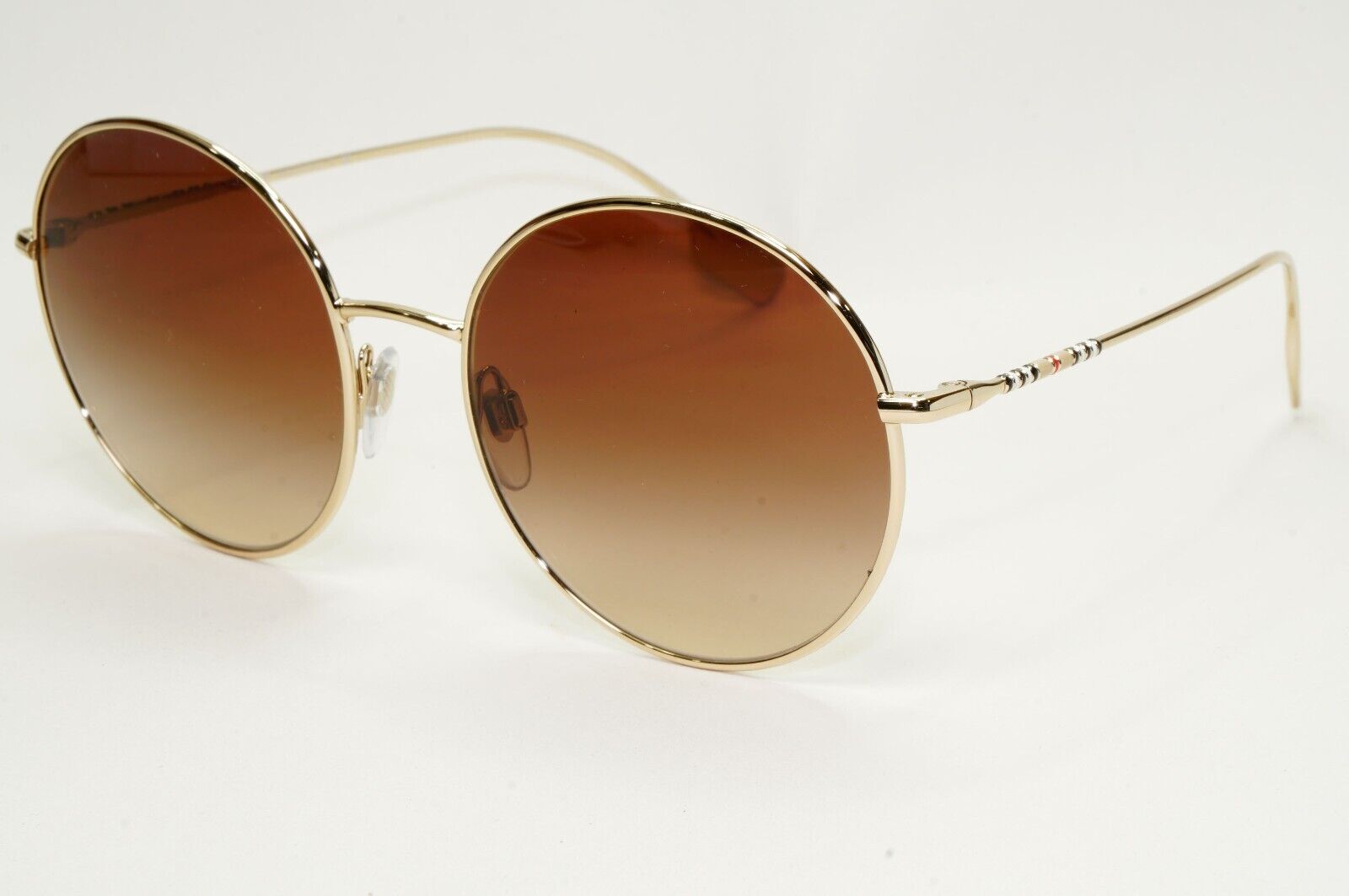 Burberry Sunglasses Round Gold Brown Gradient Metal BE 3132 Pippa 1109/13 58mm