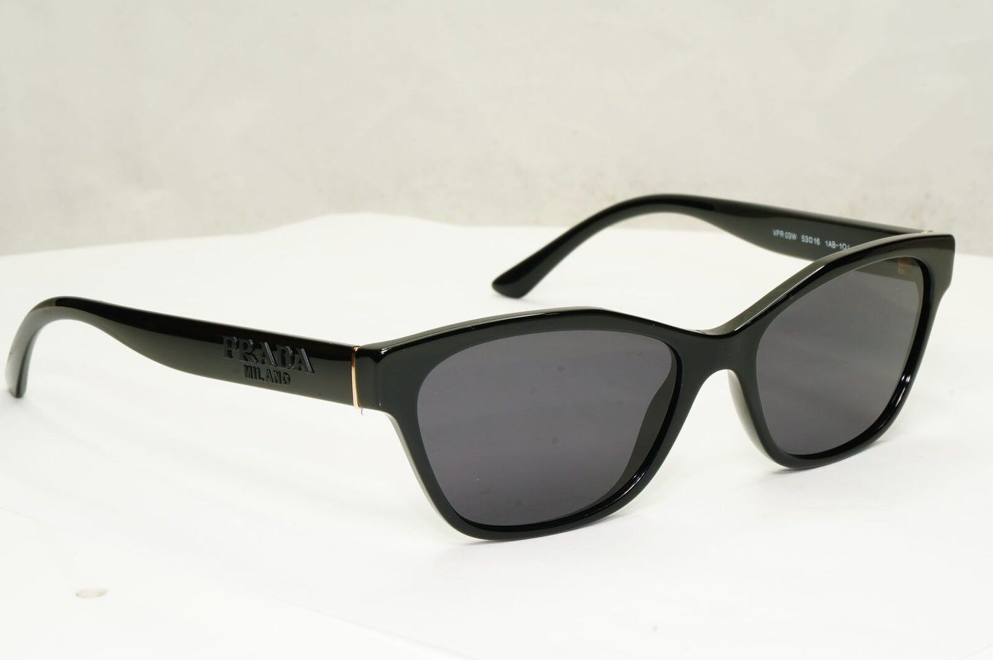 Prada Sunglasses Black Glossy Fashion Designer PR03WV VPR 03W 1AB-1O1 180323