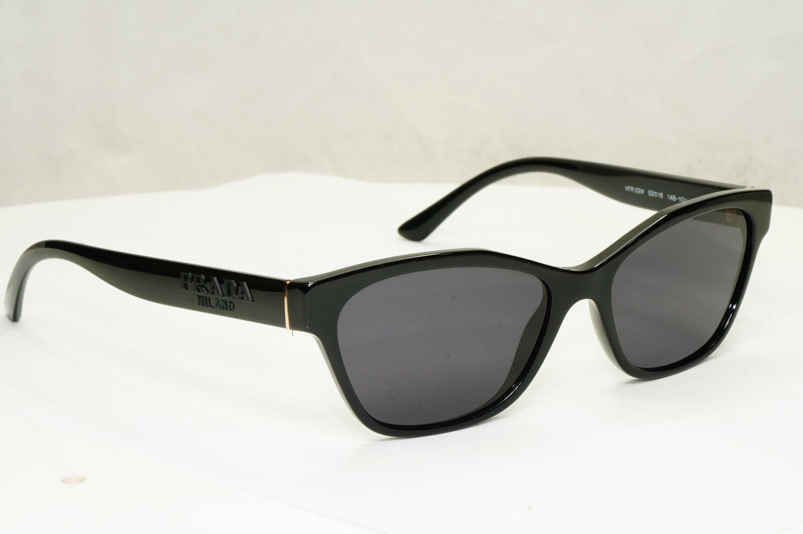 Prada Sunglasses Black Glossy Fashion Designer PR03WV VPR 03W 1AB-1O1 180323
