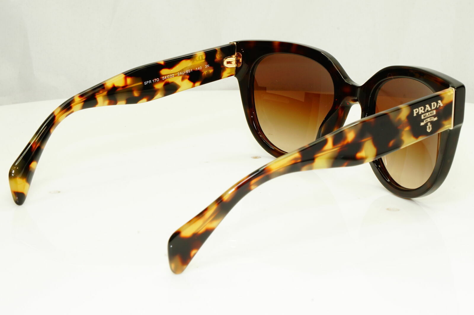 Prada Brown Tortoise Shell Sunglasses Womens Square Large SPR 17O Swing 2AU-6S1