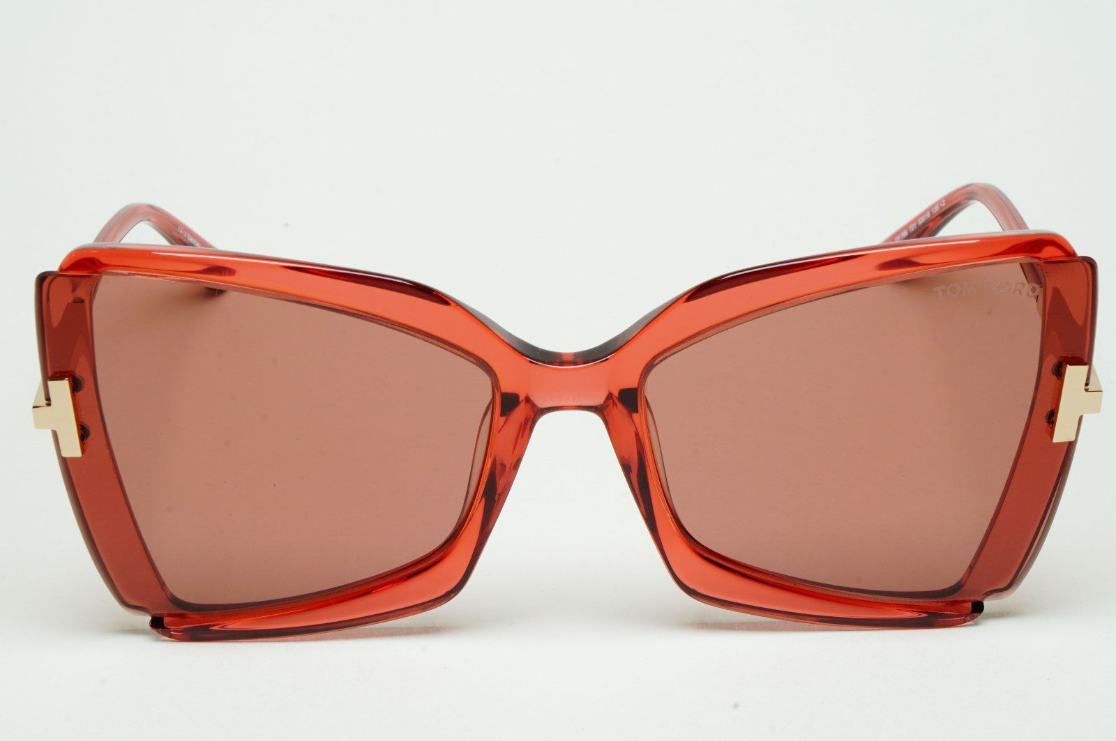 Tom Ford Sunglasses Gia Burgundy Transparent Brown Pink Square FT0766 TF 766 72Y