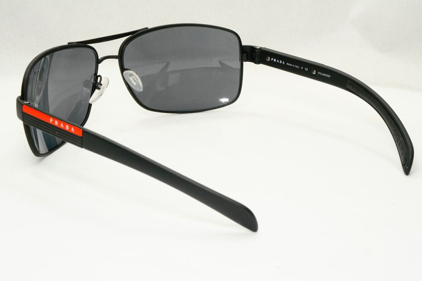 Prada Sunglasses Black Polarized Wrap Pilot PS54IS SPS 54I DG0-5Z1 [a] 39025