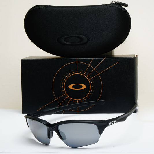 Oakley Sunglasses Polarized Flak Beta Black Matte Iridium Wrap OO 9363 12
