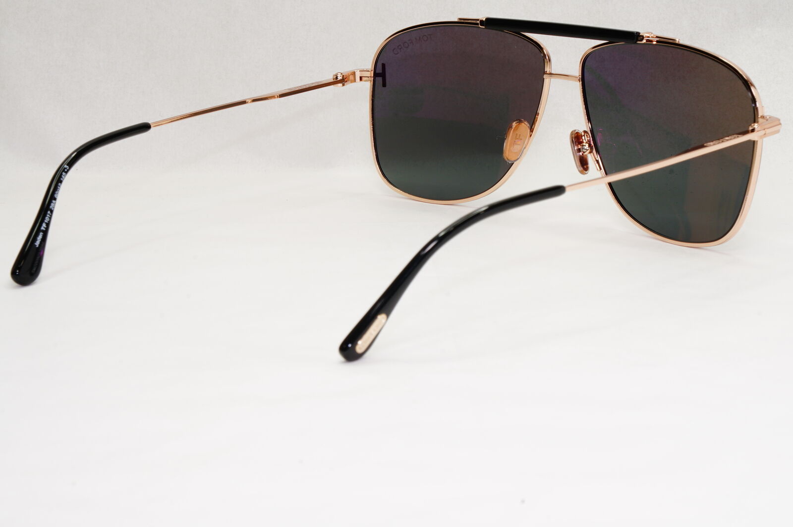 Tom Ford Sunglasses Jaden Gold Grey Metal Pilot Square FT1017 TF 1017 28A