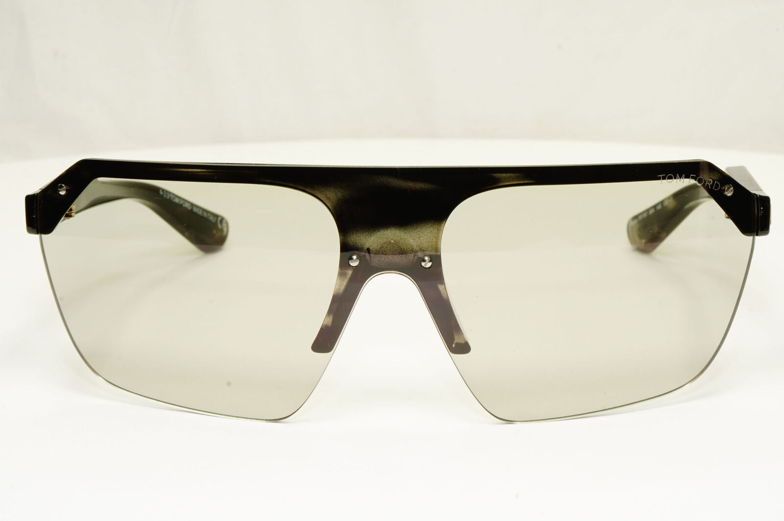 Authentic Tom Ford Mens Shield Visor Grey Havana Sunglasses Razor TF 797 56A