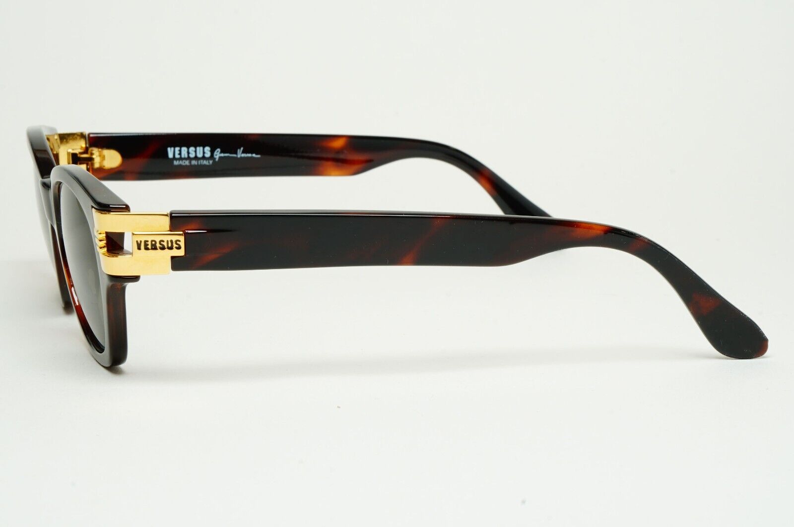 Versus Sunglasses 1996 by Gianni Versace Vintage Brown Gold MOD E28 COL 649