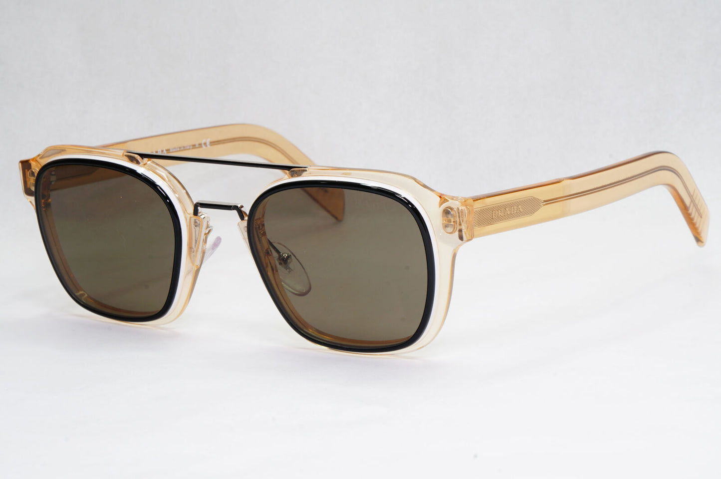 Prada Sunglasses Honey Transparent Caramel Naviator PR07WS SPR 07W 05L-5G1 50mm