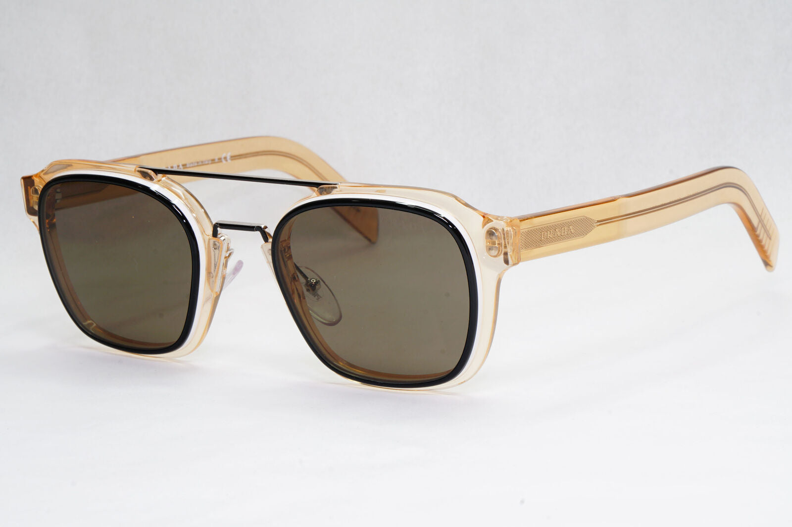 Prada Sunglasses Honey Transparent Caramel Naviator PR07WS SPR 07W 05L-5G1 50mm