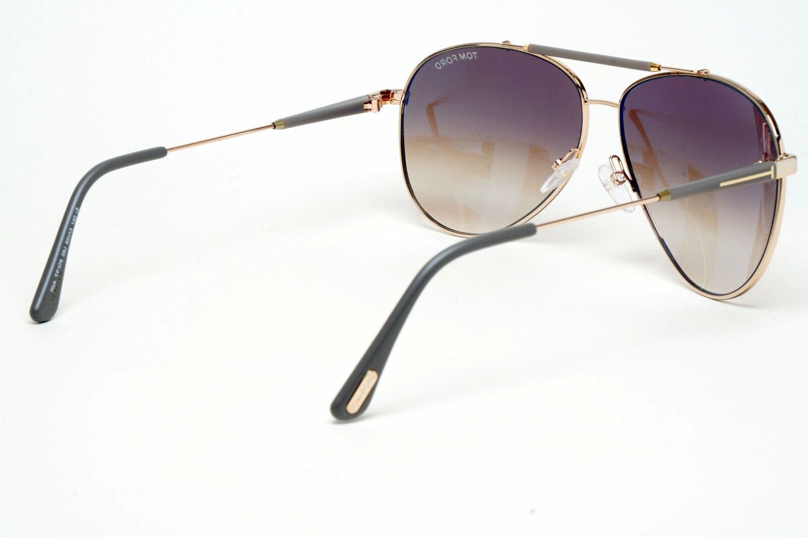 Tom Ford Sunglasses Rick Gold Pilot Brown Gradient Metal FT0378 TF 378 28J