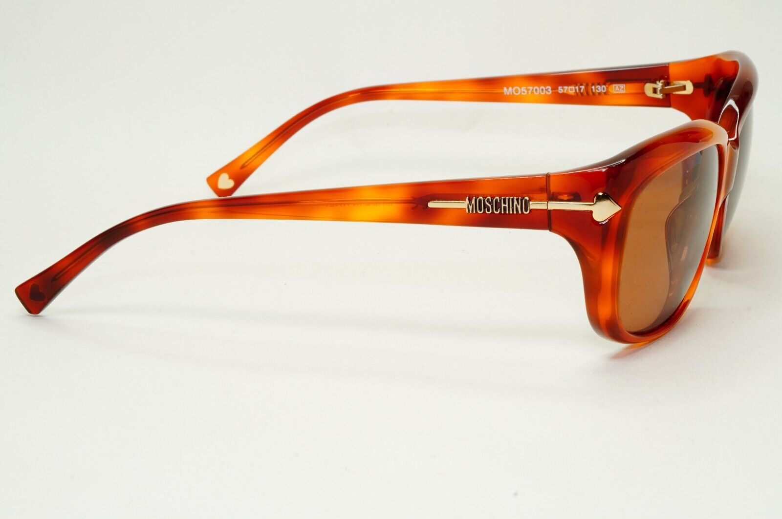 Moschino Sunglasses 2005 Vintage Brown Tortoise Gold Arrows MO570 03 101124