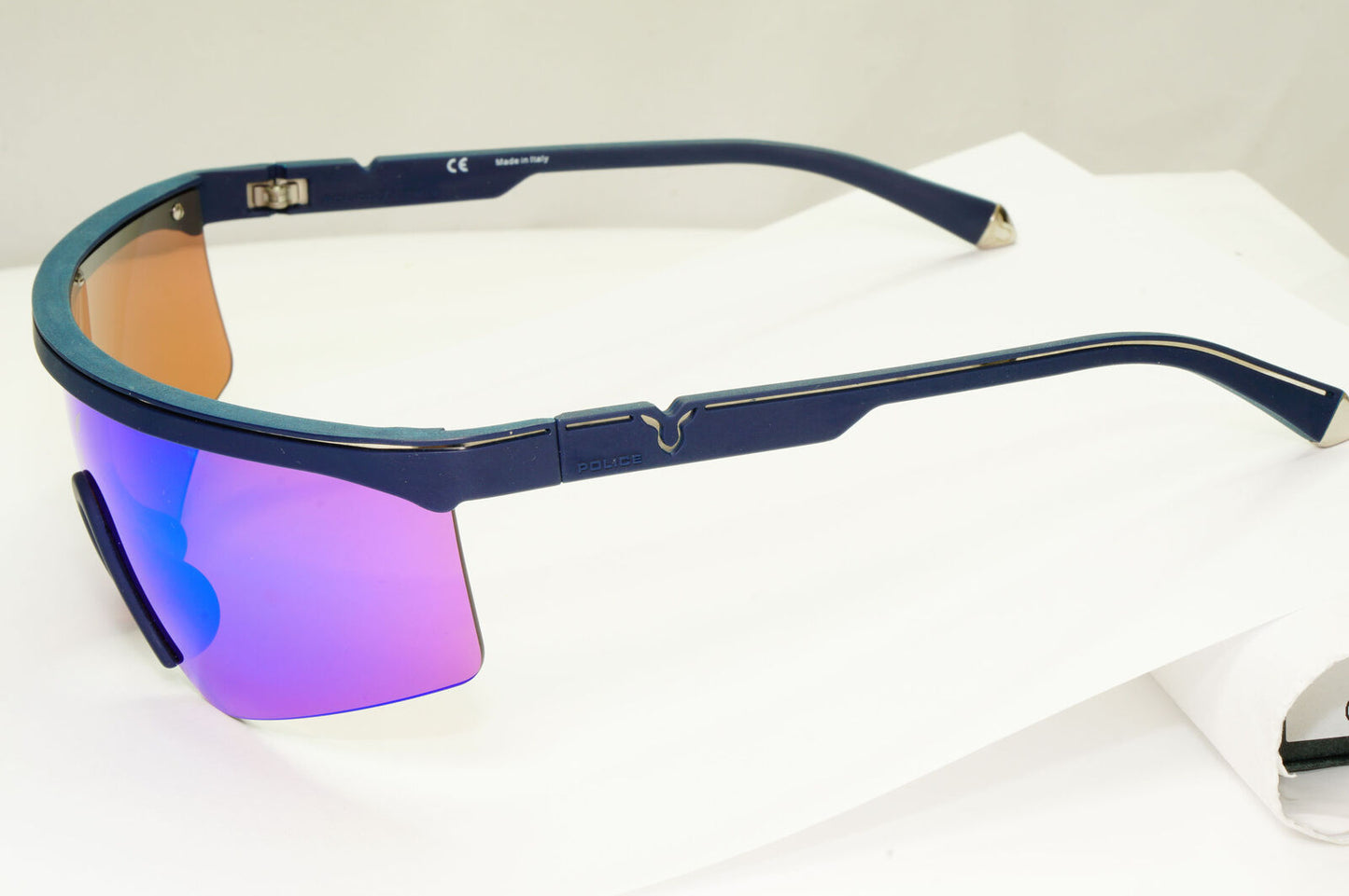 Police Lewis Hamilton F1 Sunglasses Blue Mirror Shield Visor SPL A28 COL 6C9B