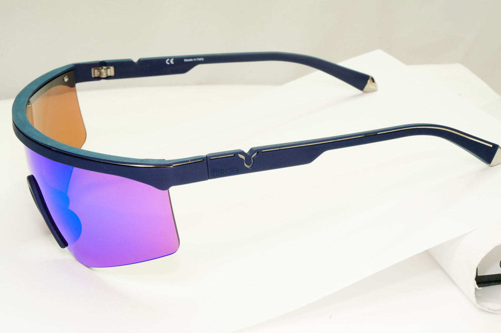 Police Lewis Hamilton F1 Sunglasses Blue Mirror Shield Visor SPL A28 COL 6C9B