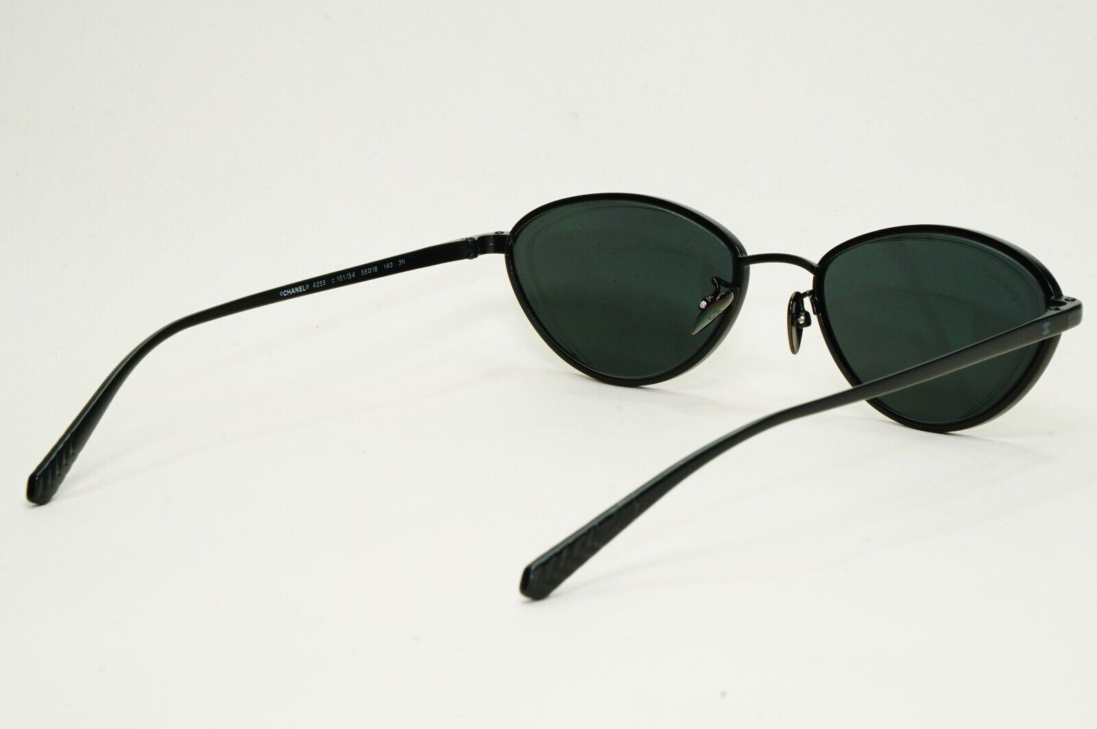 Chanel Sunglasses Black Cat Eye Metal 4255 c.101/S4 55mm