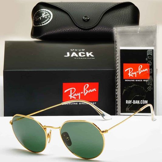 Ray-Ban Sunglasses Jack Titanium Legend Gold Green Japan RB 8165 9216/31 51mm