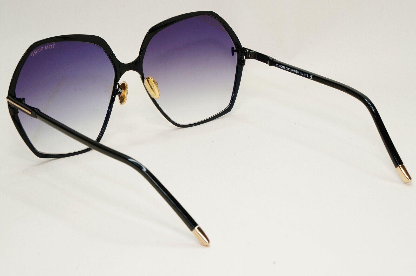 Tom Ford Sunglasses Fonda-02 Hexagon Black Grey Gradient FT0912 TF 912 01B