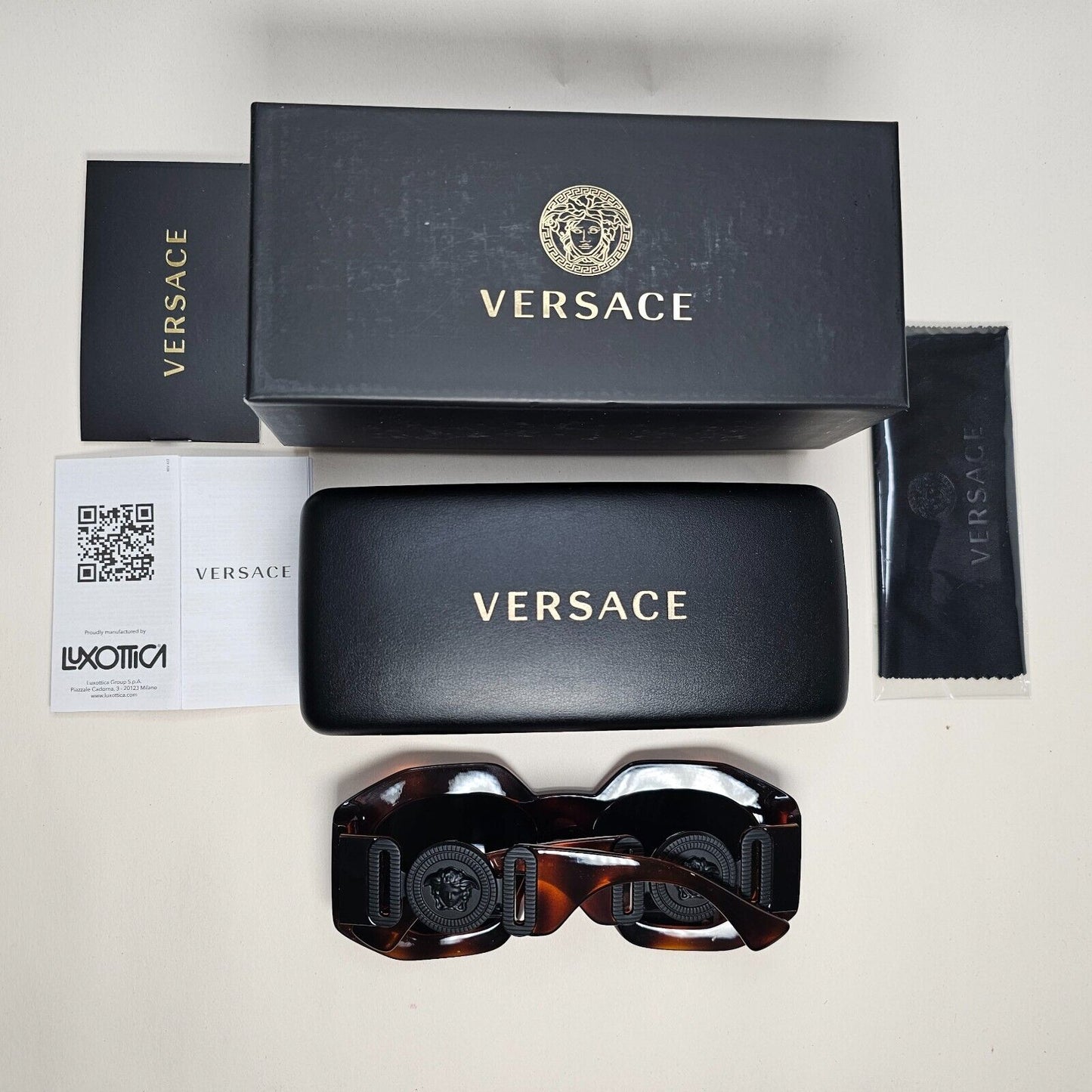 Versace Sunglasses Oversized Medusa Brown Black Large MOD VE 4424U 5217/87 56mm