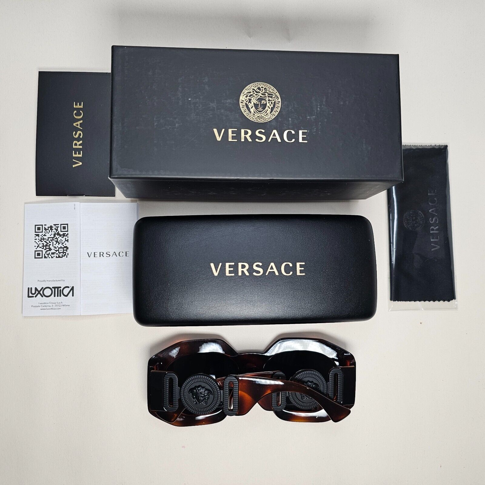 Versace Sunglasses Oversized Medusa Brown Black Large MOD VE 4424U 5217/87 56mm