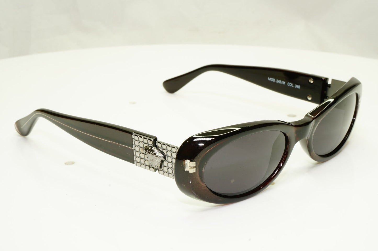 Gianni Versace 1996 Womens Vintage Medusa Sunglasses Brown MOD 248/M COL 348