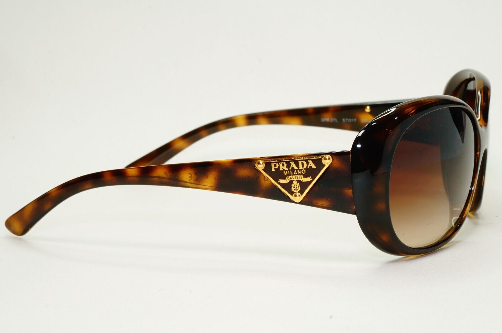 Prada Sunglasses 2010 Vintage Triangle Brown Gold PR27LS SPR 27L 2AU-6S1 050824
