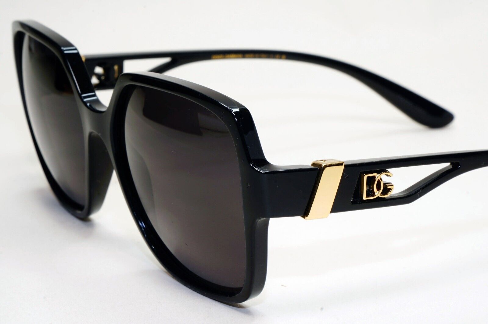 Dolce & Gabbana Black Gold Square Glossy Womens Sunglasses DG 5065 501 55mm