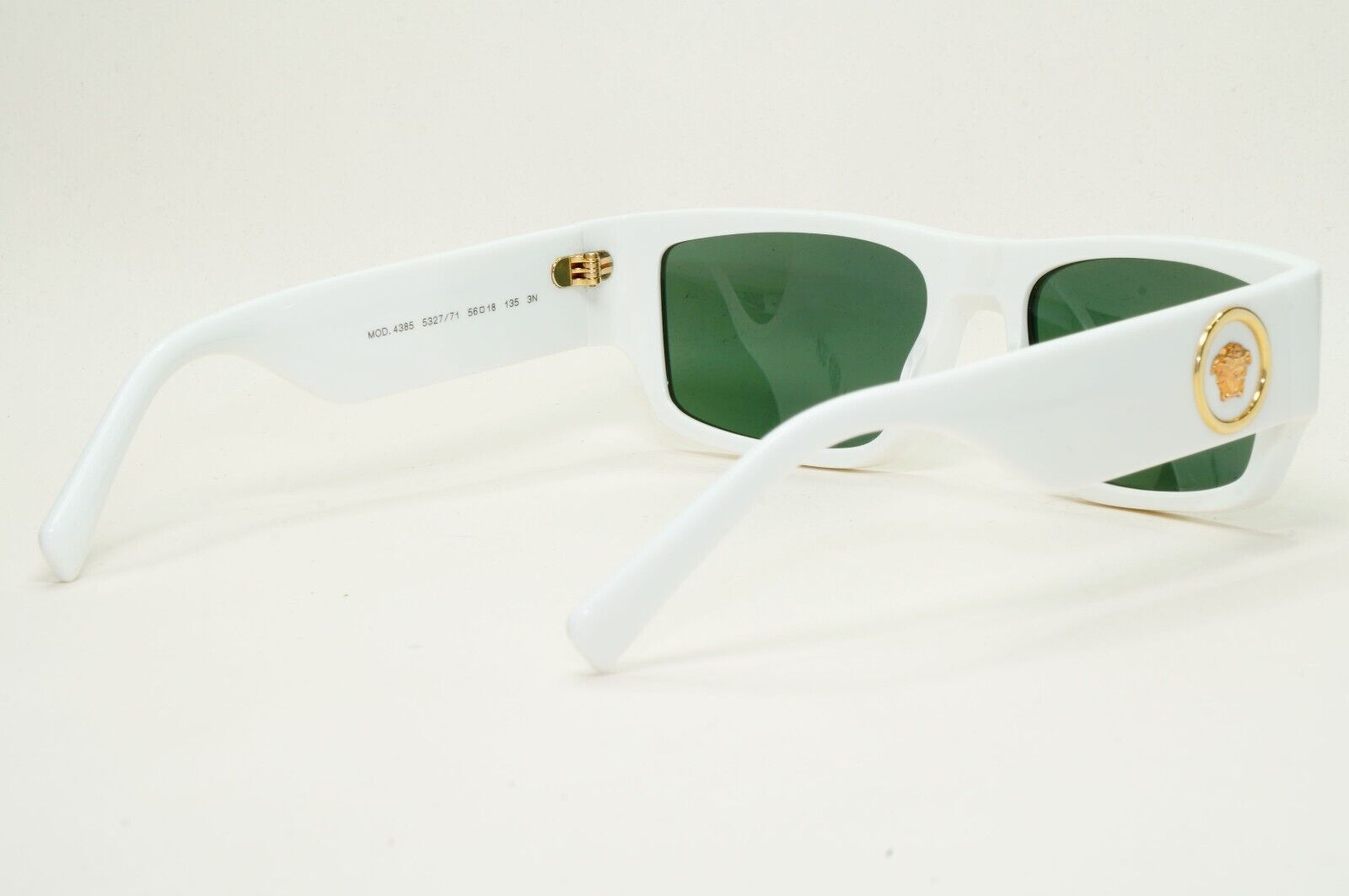 Versace Sunglasses White Green Square Gold Medusa MOD VE 4385 5327/71 56mm