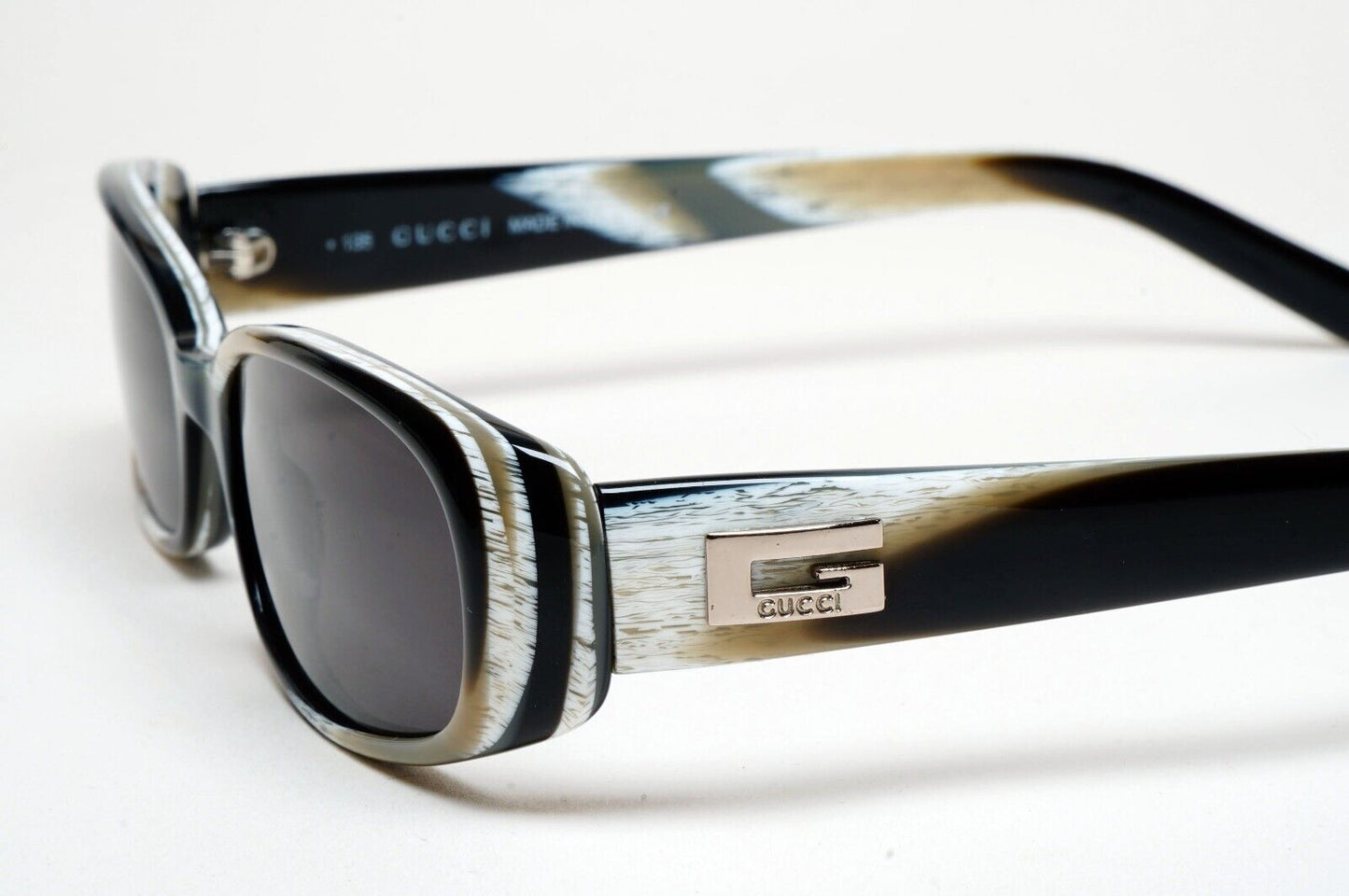 Gucci Sunglasses 1998 Vintage Rectangle Small Black Marble GG 2452/S 5MY 170125