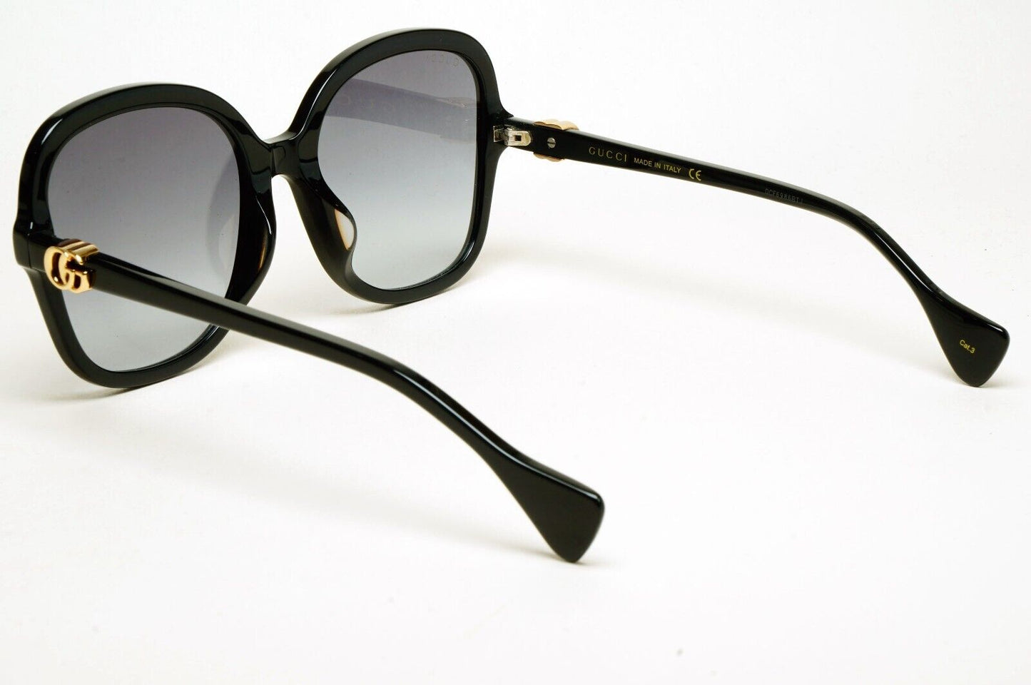 Gucci Sunglasses Oversized Grey Gradient Large Square Gold GG1178S 002 56mm
