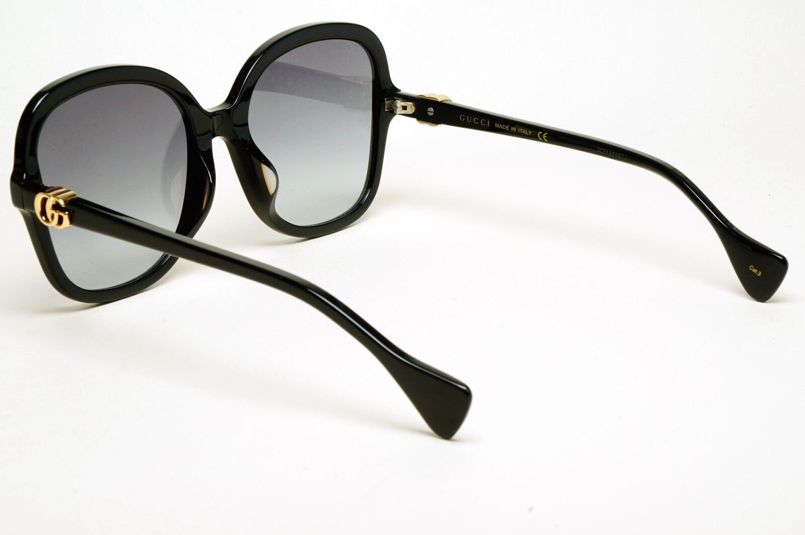 Gucci Sunglasses Oversized Grey Gradient Large Square Gold GG1178S 002 56mm
