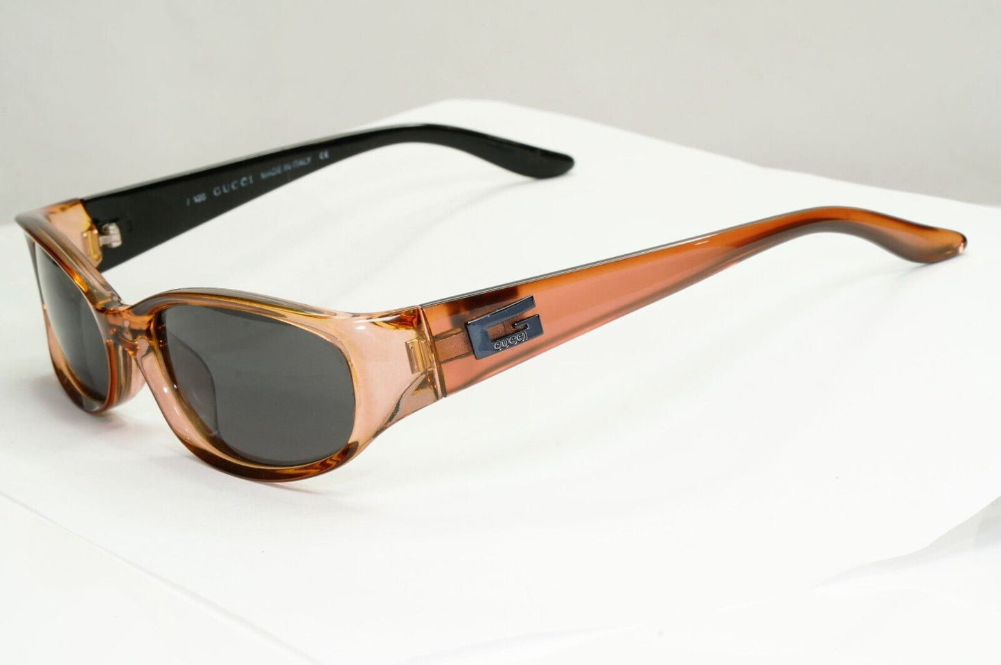 Gucci Sunglasses 1999 Vintage Brown Transparent Black GG 2456/S E3K 55mm 261024