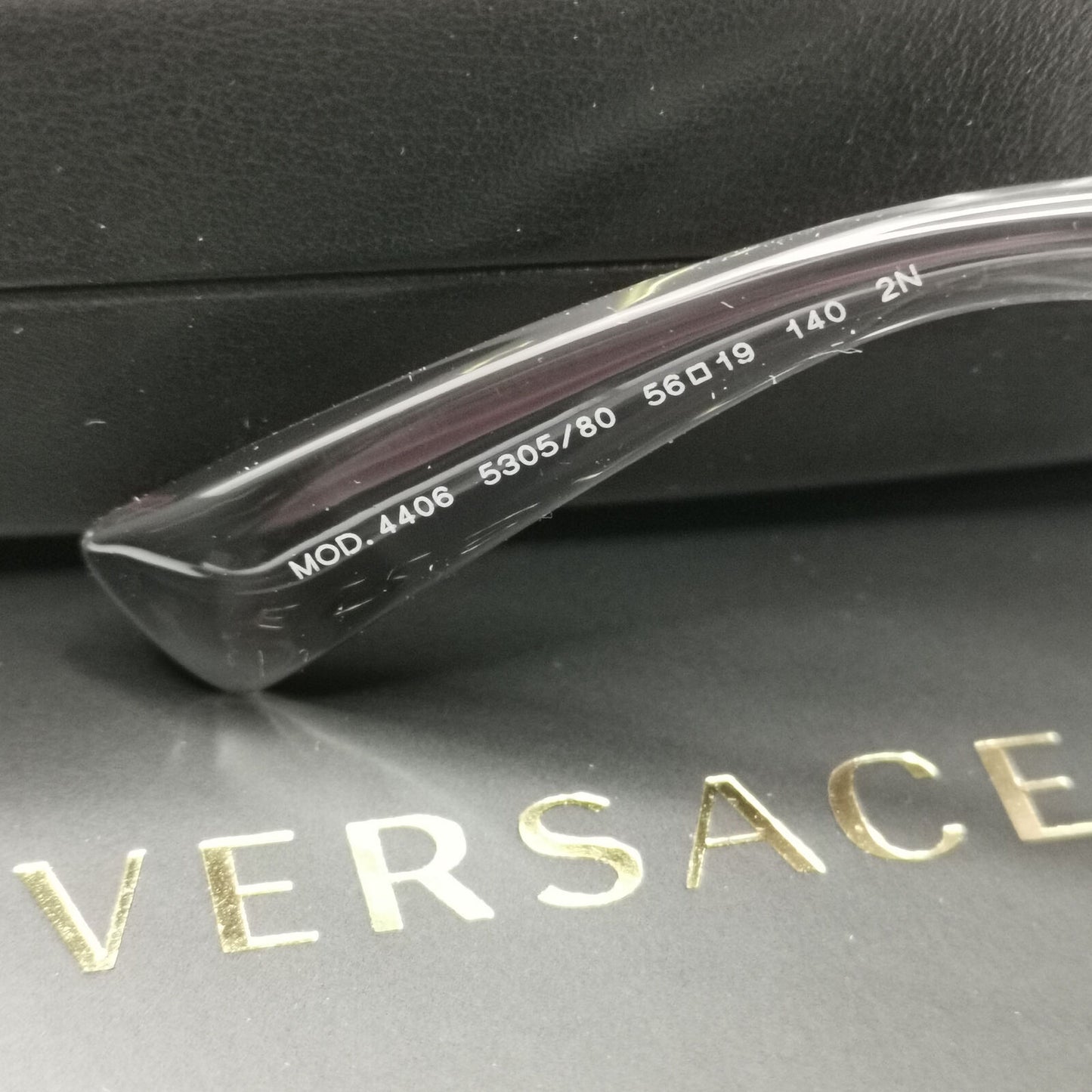 Versace Sunglasses Gold Medusa Crystal Grey Transparent Blue MOD VE 4406 5305/80