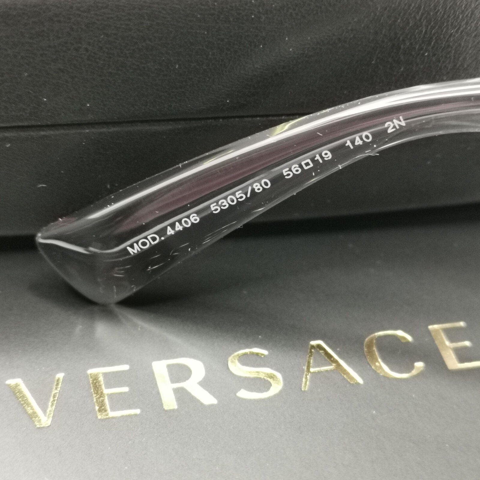 Versace Sunglasses Gold Medusa Crystal Grey Transparent Blue MOD VE 4406 5305/80