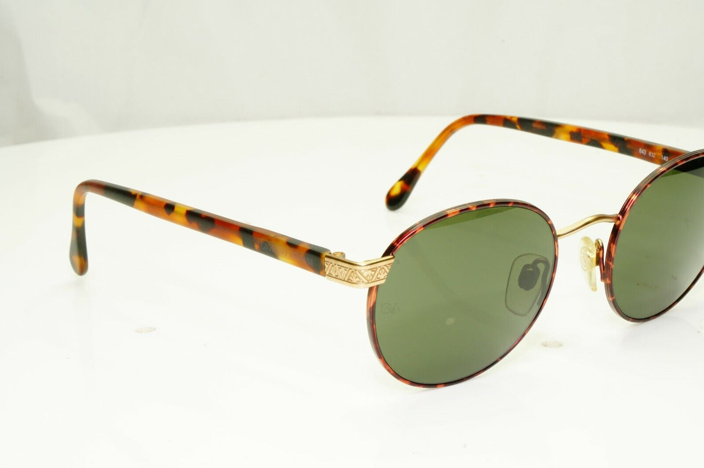 Giorgio Armani 1997 Gold Brown Vintage Retro Sunglasses Men Women 50mm 643 832