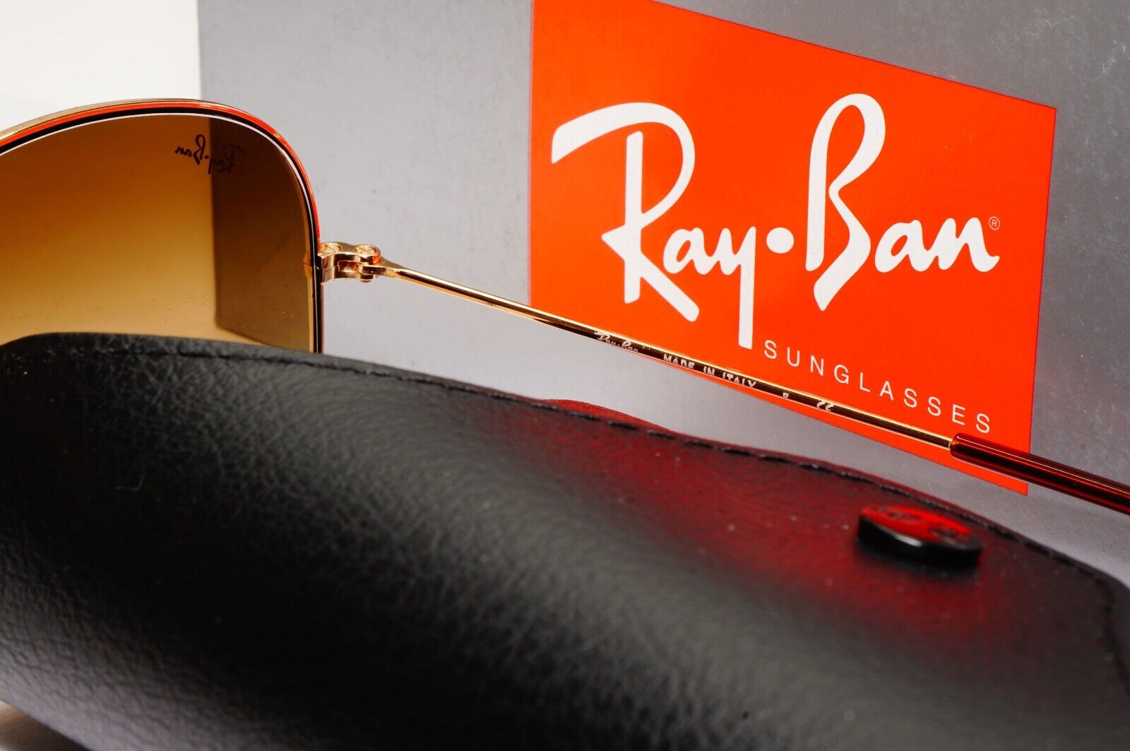 Ray-Ban Sunglasses Aviator Gold Brown Gradient Pilot Metal RB 3025 001/51 58mm