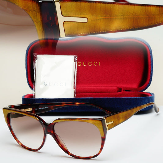 Gucci Sunglasses 1993 Vintahe Brown Gold Square Gradient GG 2143/S 03Y 200225