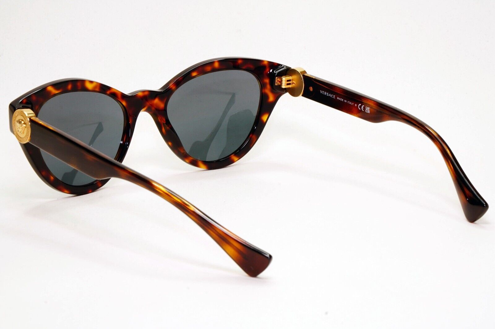 Versace Sunglasses Tortoise Havana Brown Grey Cat Eye MOD VE 4435 108/87 52mm