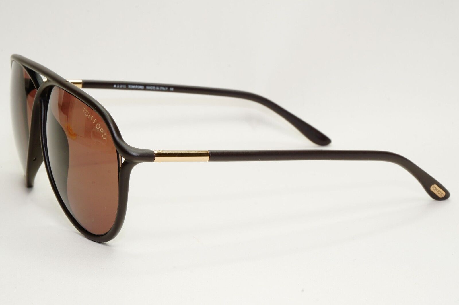Tom Ford Sunglasses Maximillion Dark Brown Pilot Gold FT0206 TF 206 48J 59mm [a]