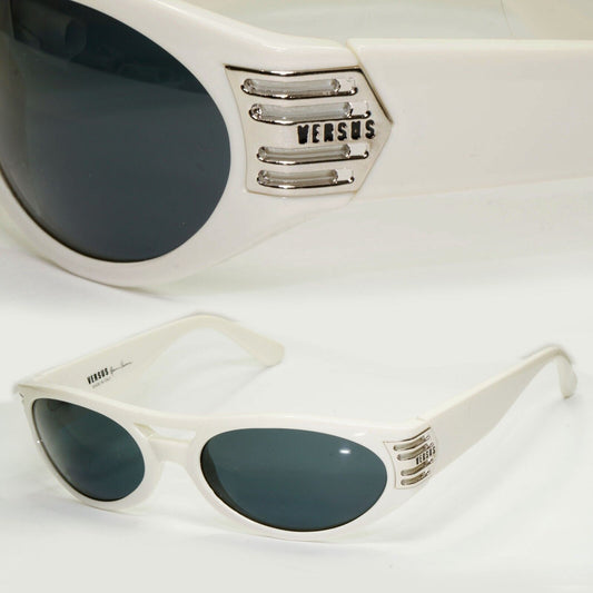 Versus Sunglasses 1996 by Gianni Versace Vintage White Grey MOD E30 COL 850