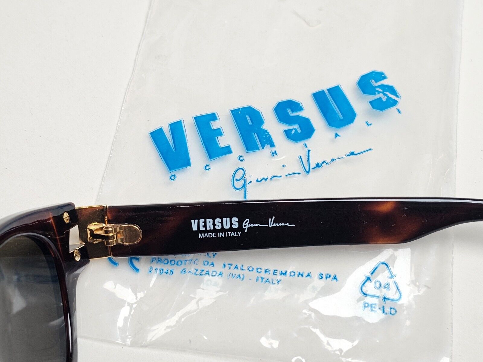 Versus Sunglasses 1996 by Gianni Versace Vintage Brown Gold MOD E28 COL 649