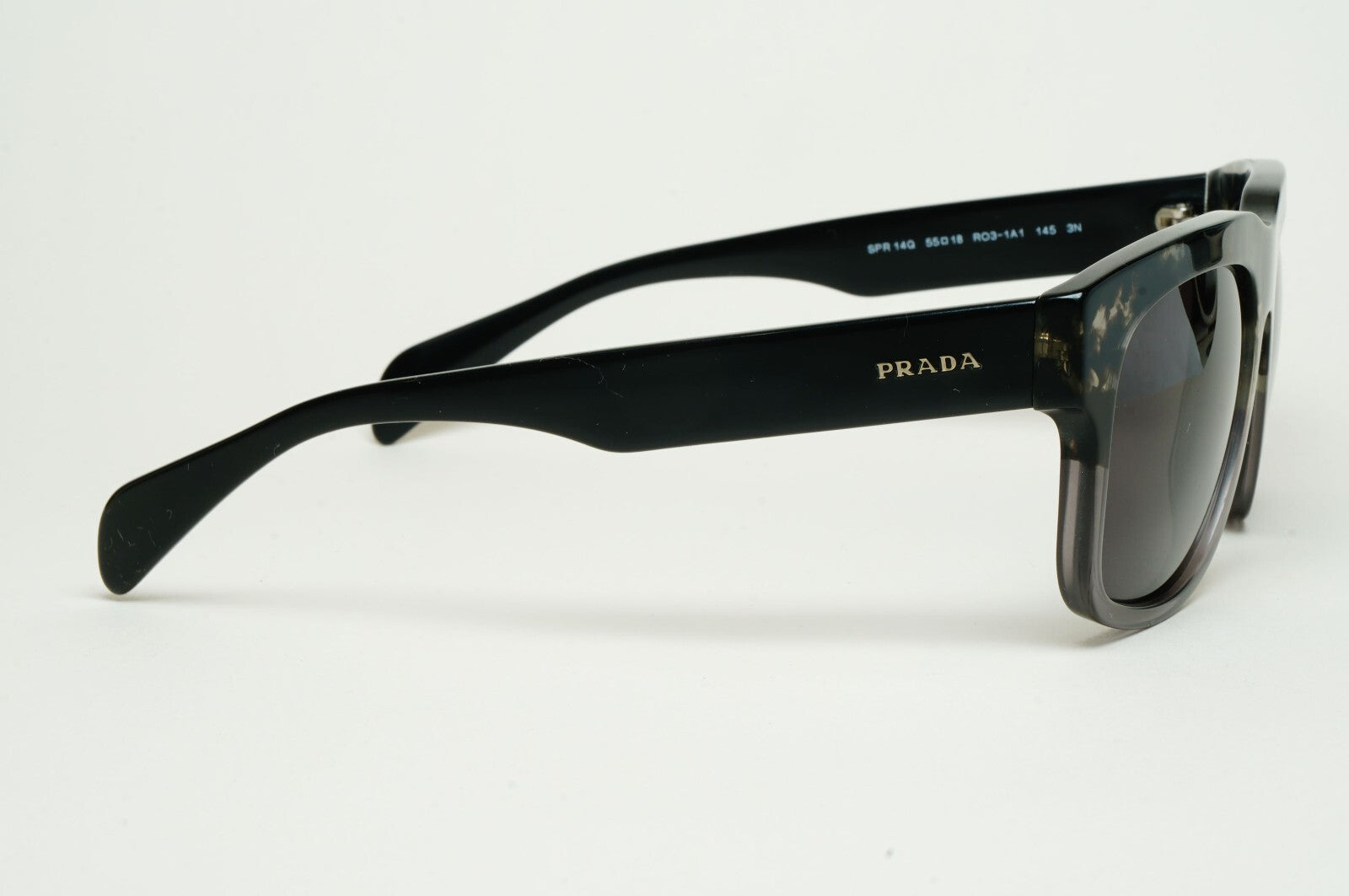 Prada Sunglasses 2013 Vintage Square Grey Black PR14QS SPR 14Q RO3-1A1 140325