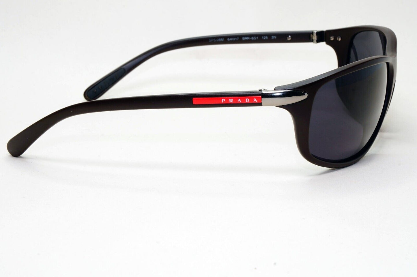 Prada Sunglasses 2011 Dark Brown Frame Wrap Black PS05MS SPS 05M BRR-6S1 021124
