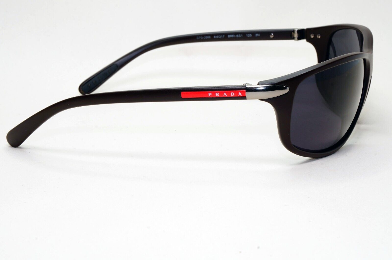 Prada Sunglasses 2011 Dark Brown Frame Wrap Black PS05MS SPS 05M BRR-6S1 021124