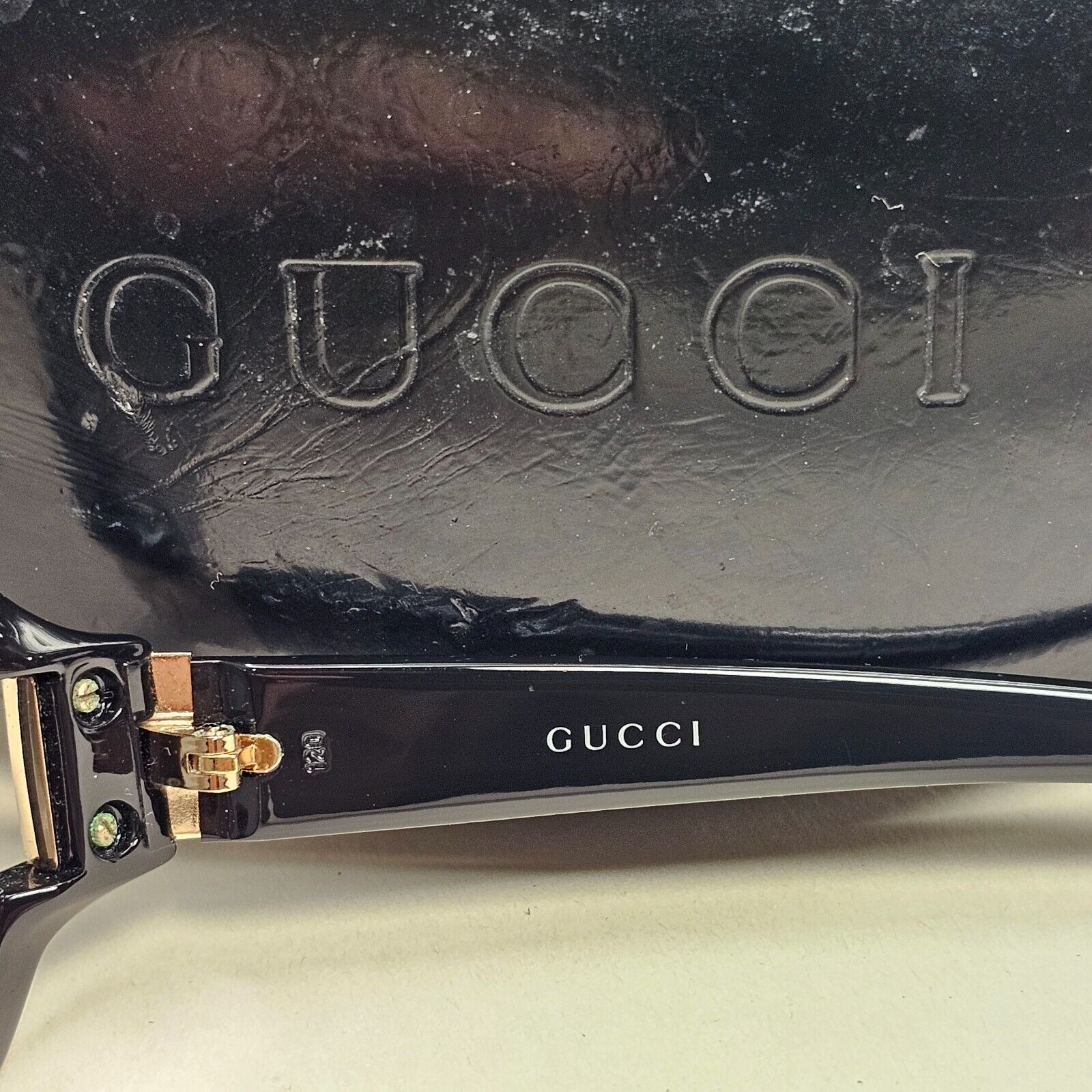 Gucci Sunglasses 2002 Vintage Black Grey Rectangle Unisex GG 2547/S PL4 131024