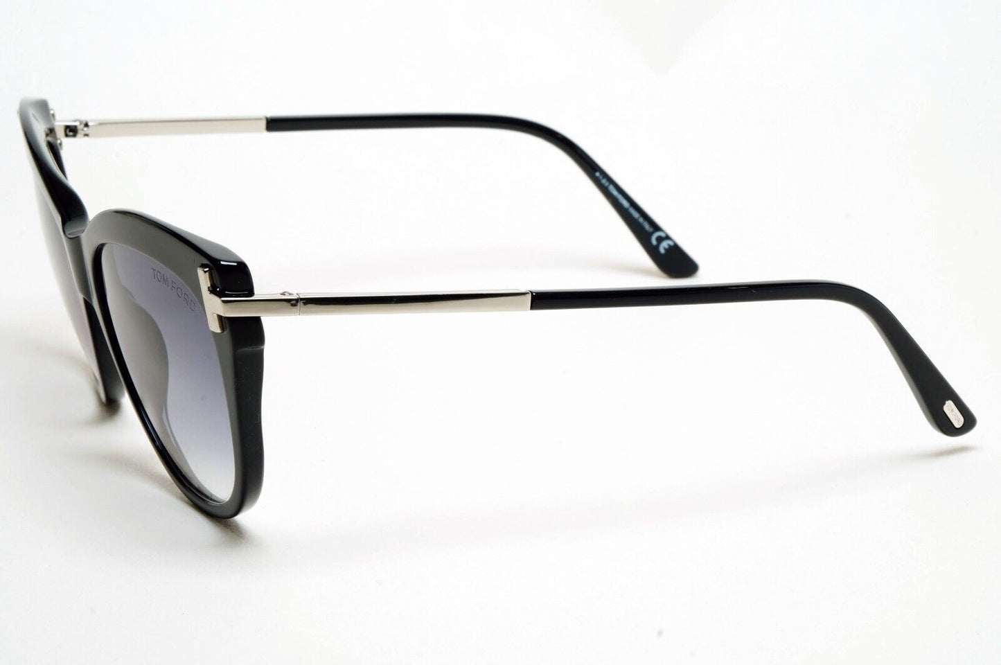 Tom Ford Sunglasses Kira Black Silver Grey Gradient Cat Eye FT0821 TF 821 01B